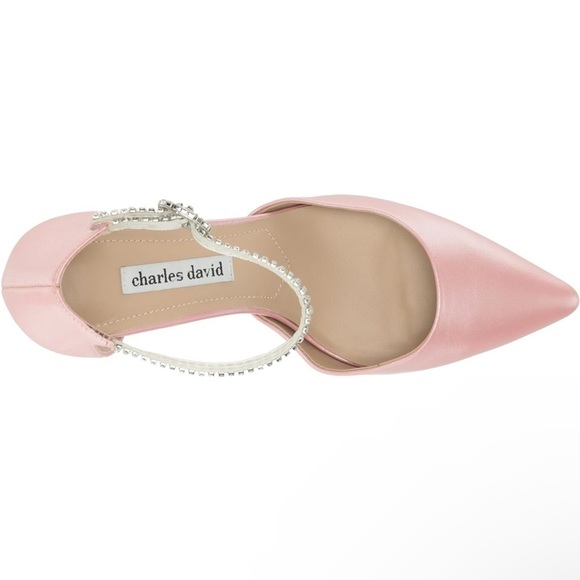 NWOT Charles David Women's Acker Pump 8.5 pink/ rhinestones - Picture 5 of 9